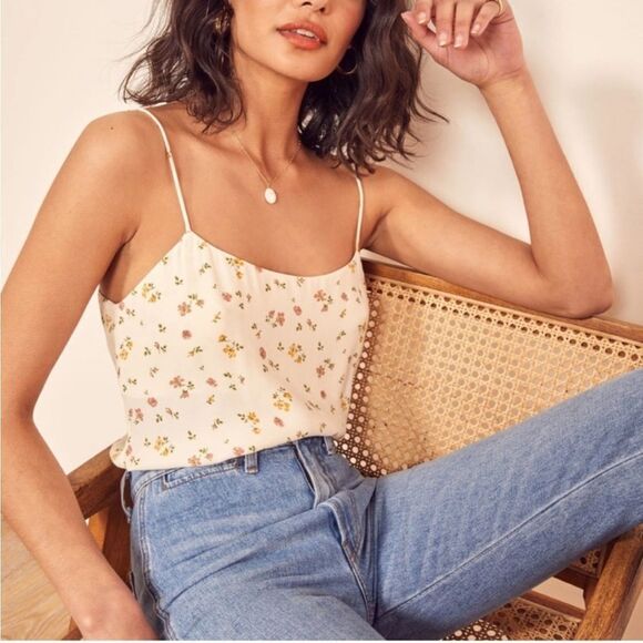 Reformation Atticus Tank Top in Bellagio Print L - Picture 1 of 6